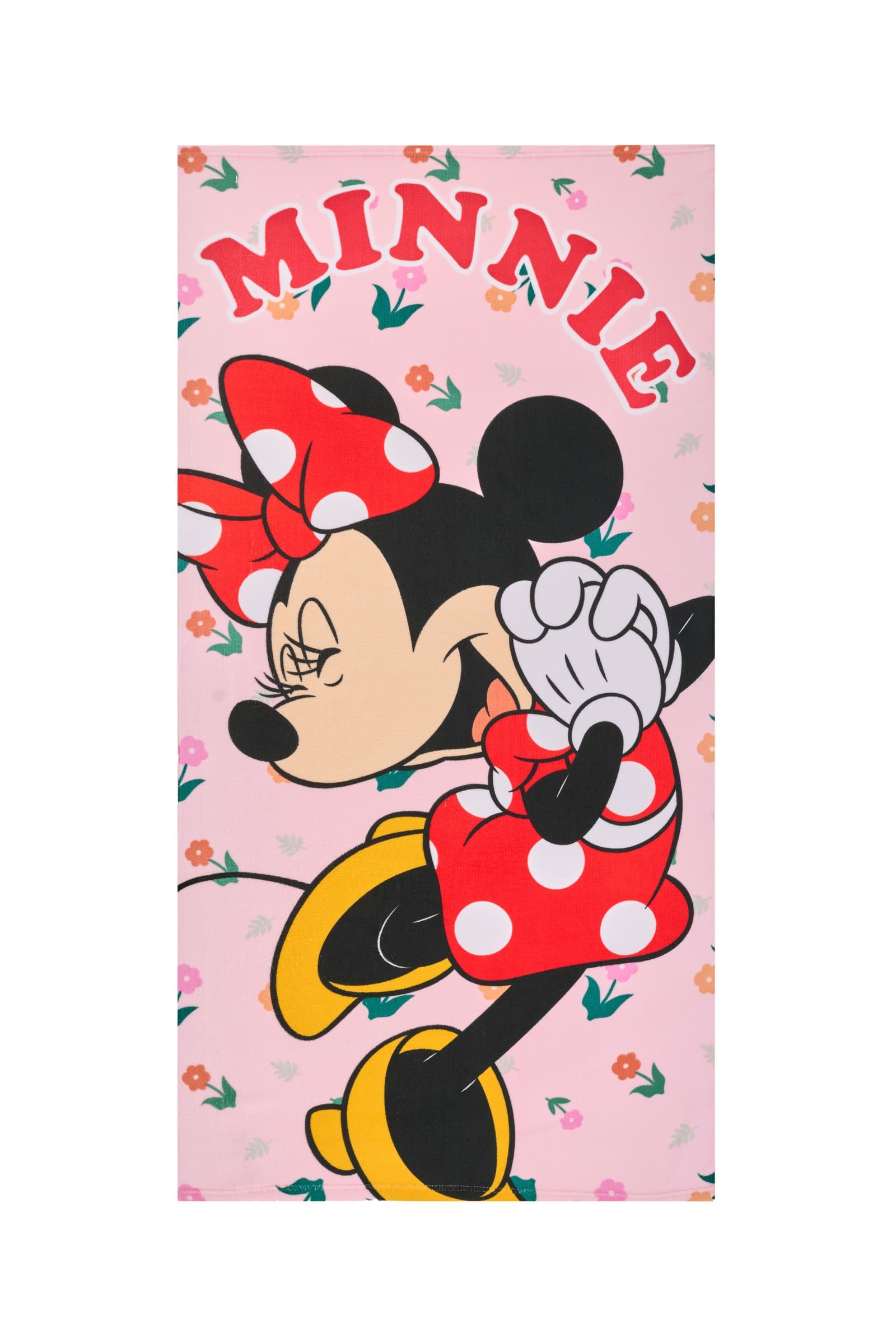 Detská rýchloschnúca osuška s bordúrou MINNIE 70x140 cm ružová