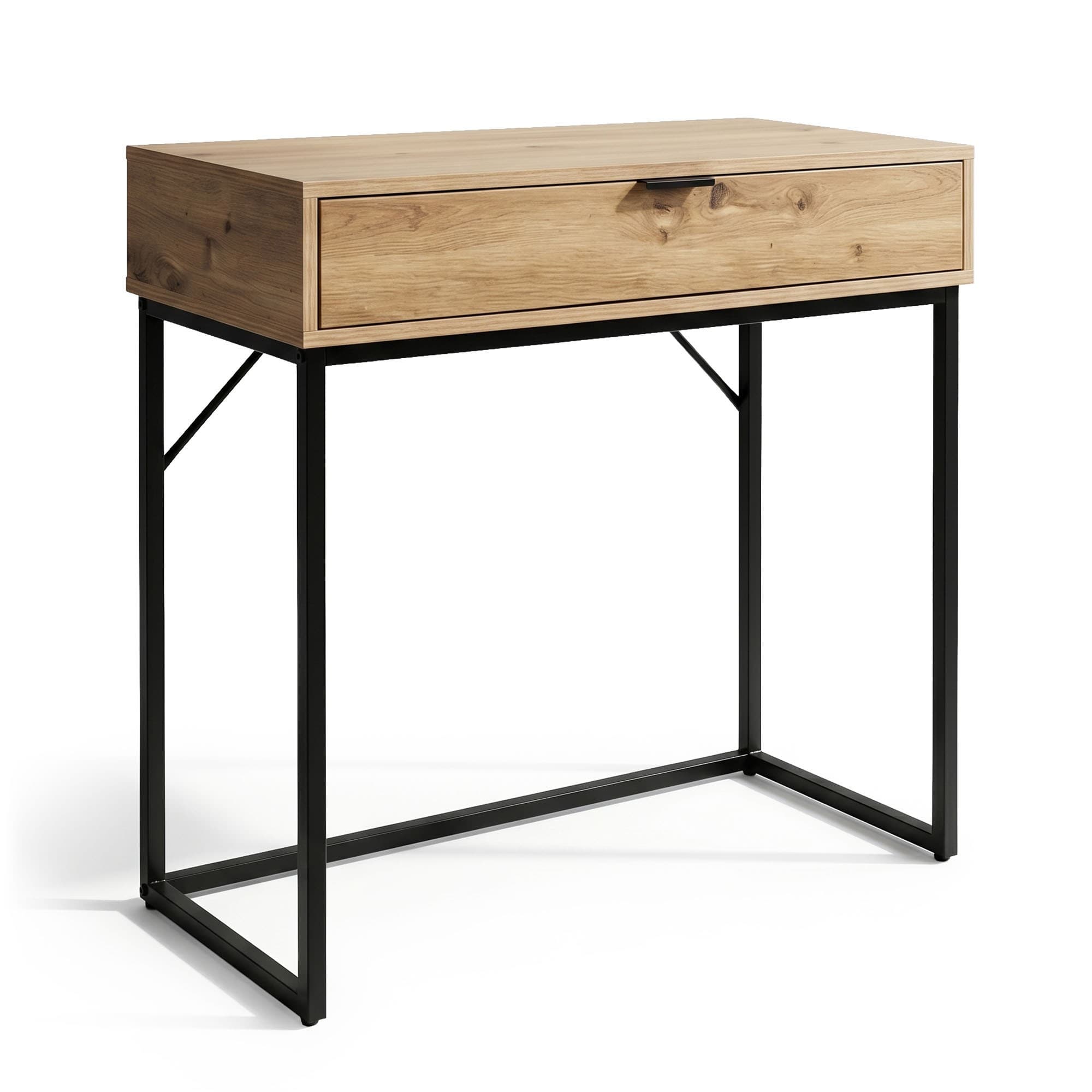Konzolový stolík Modena 80 cm čierny/dub Artisan