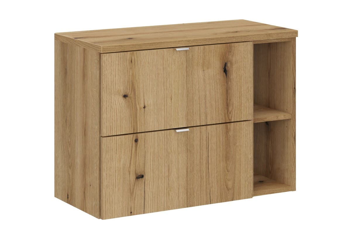 Závesná skrinka pod umývadlo Nova Oak II s doskou 80 cm dub evoke