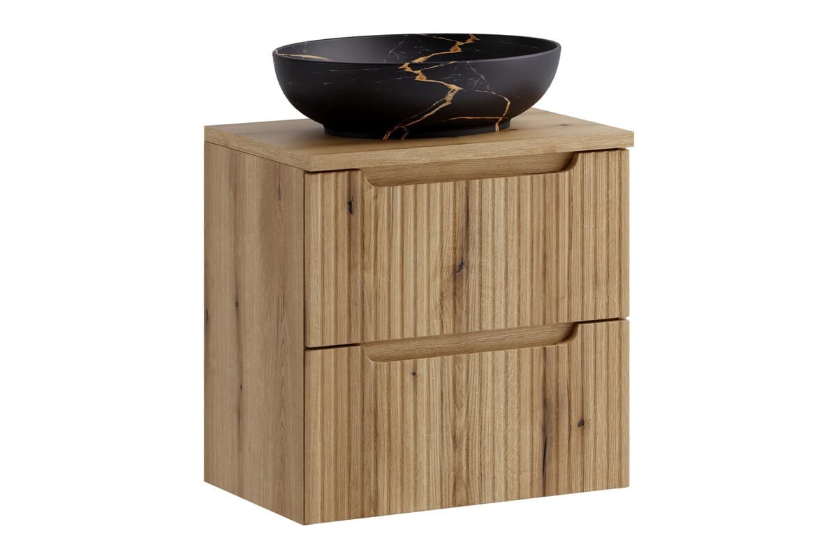 Závesná skrinka Nova Mona s doskou a umývadlom 60 cm dub coast evoke