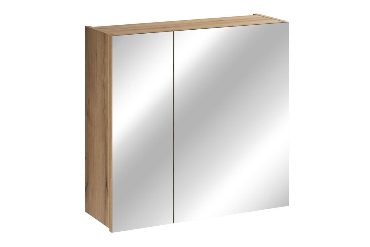Závesná kúpeľňová skrinka so zrkadlom UNI 60 cm dub coast evoke