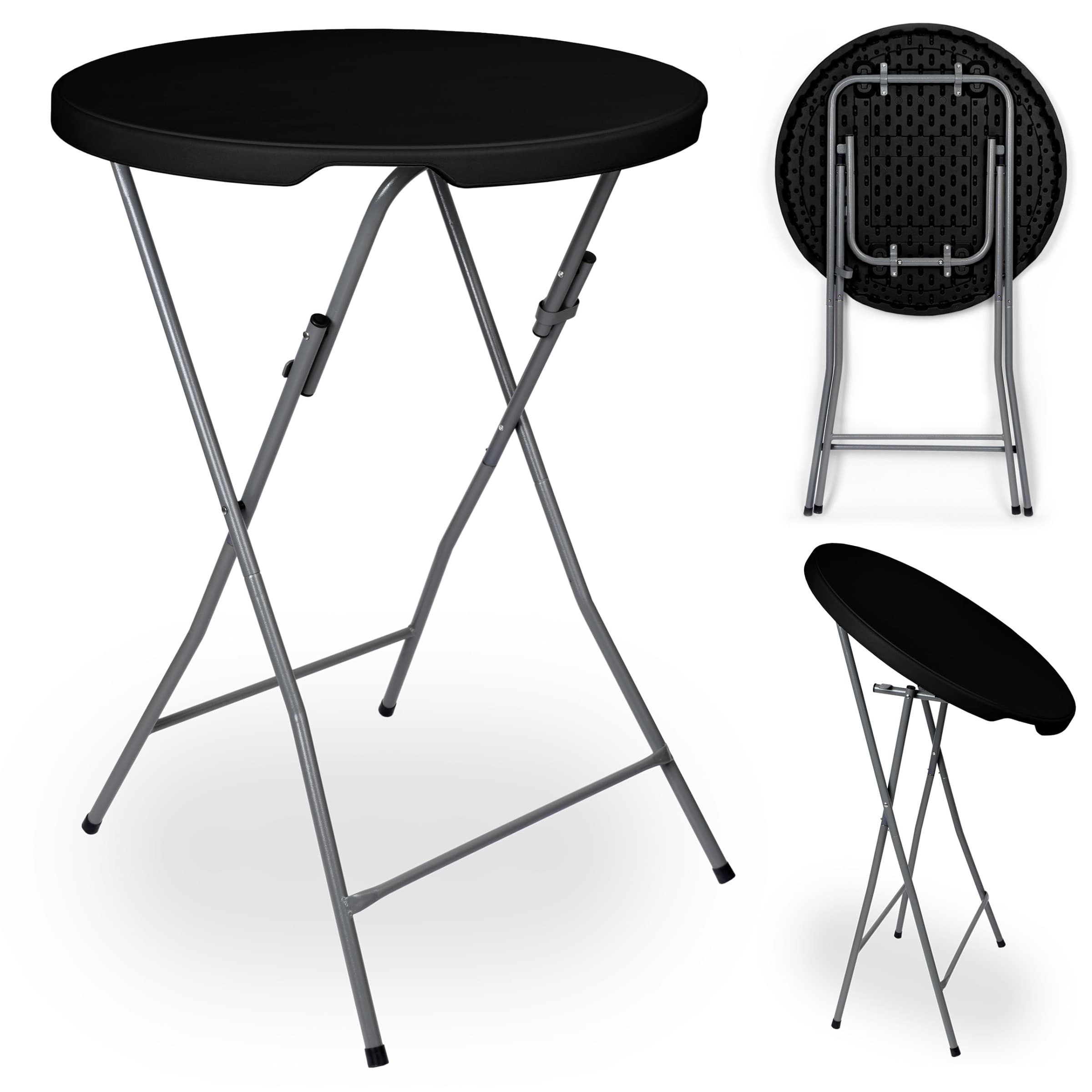 Koktejlový stolík GALA 80 cm čierny