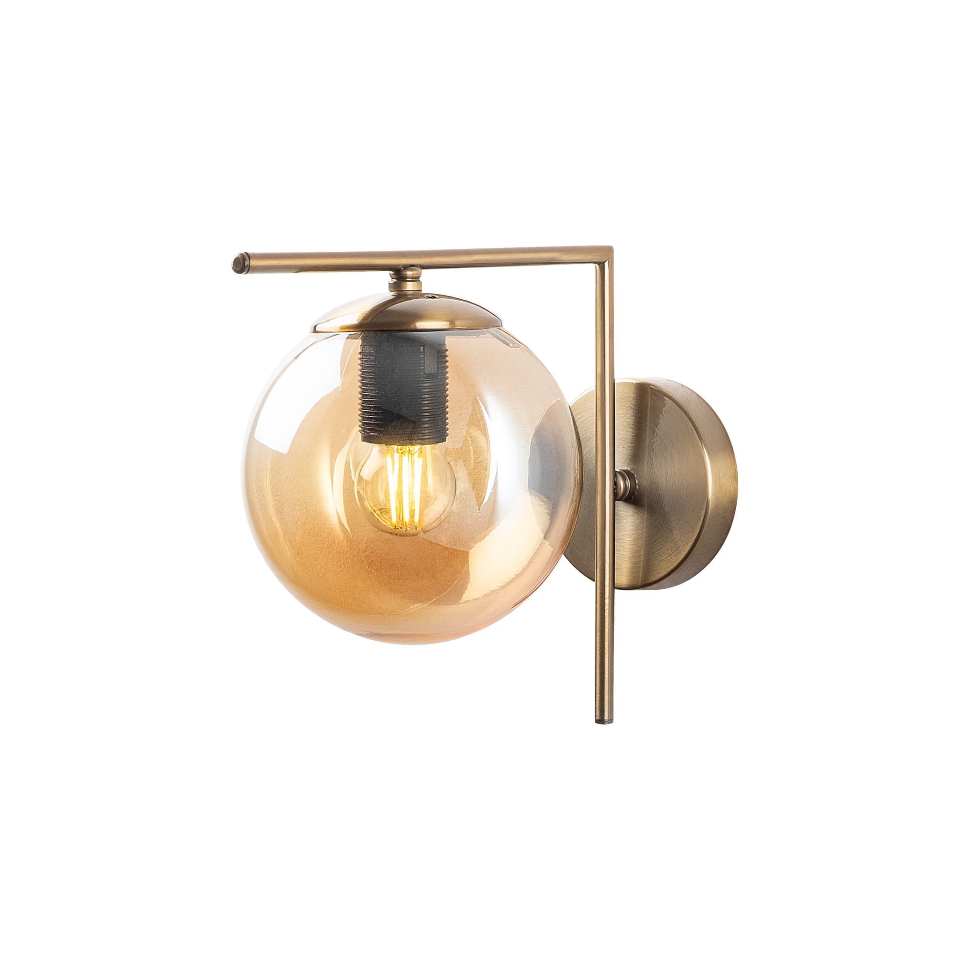 Nástenná lampa Starožitná I zlatá
