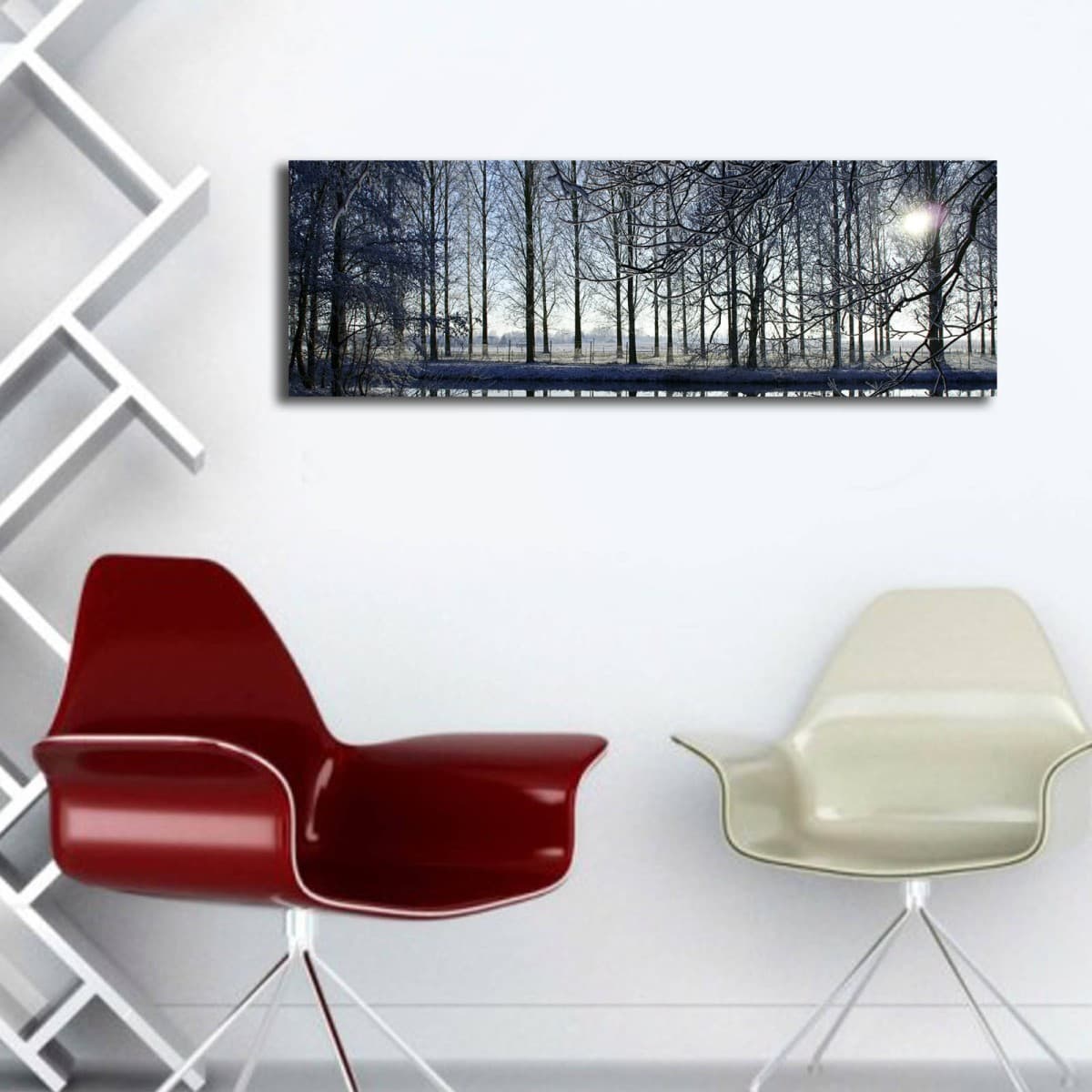 Obraz s LED osvetlením ZIMNÁ KRAJINA 37 30 x 90 cm