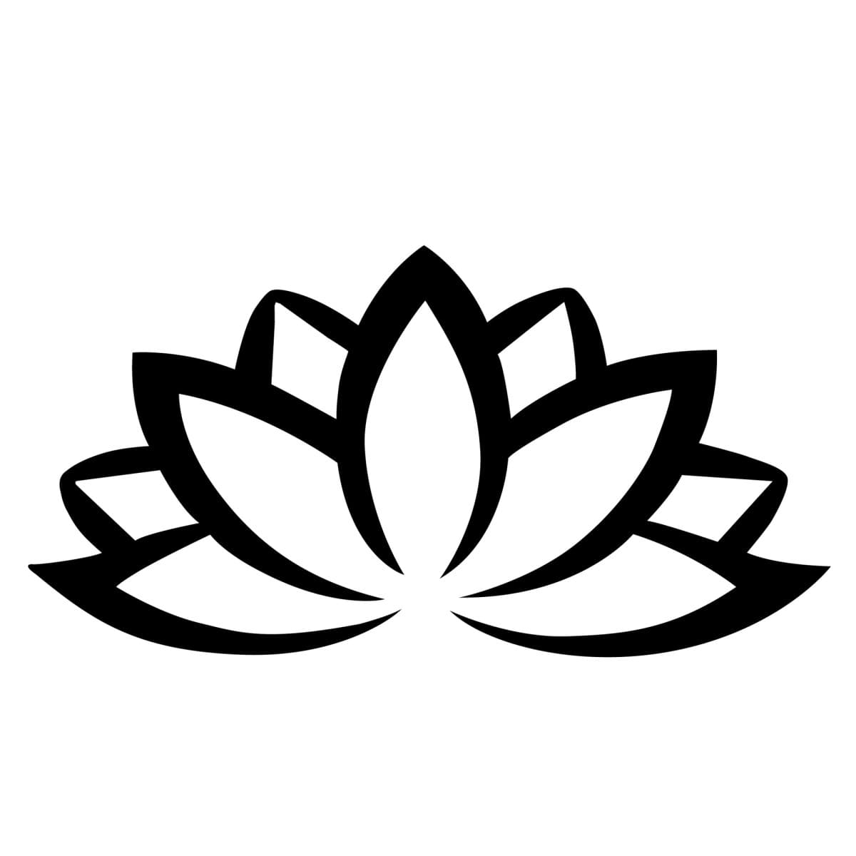 Nástěnná kovová dekorace LOTUS FLOWER II černá