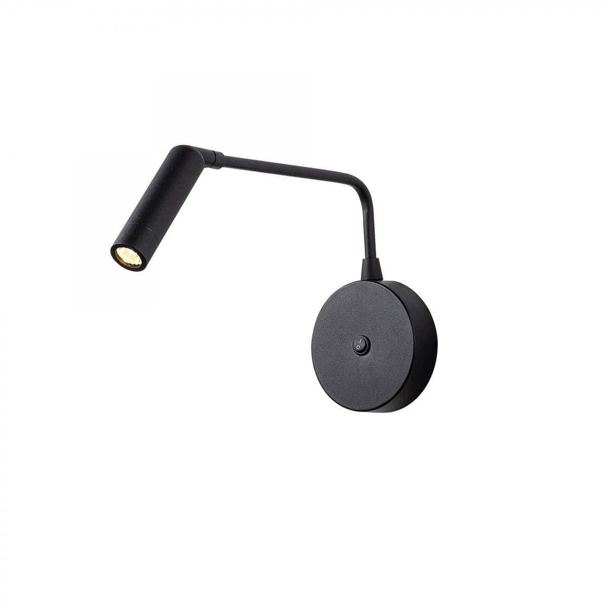 Nástenná lampa Ugur čierna