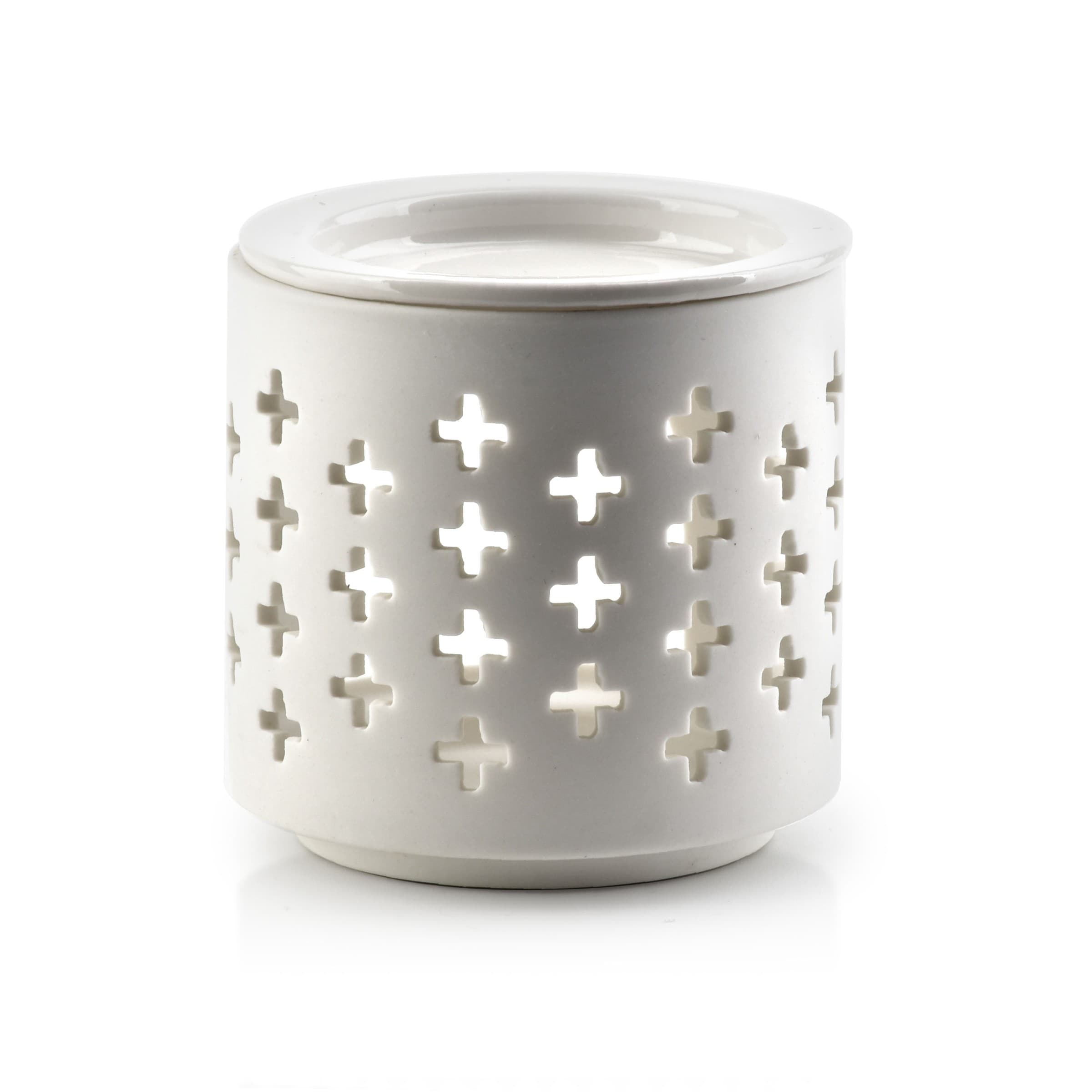 Aromalampa VESTA CROSS 7,3x7,5 cm biela