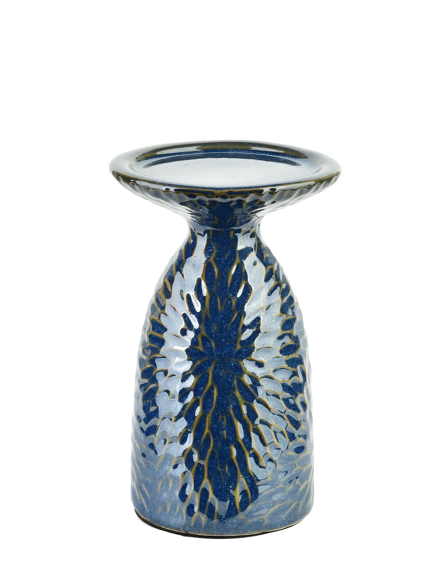 Keramický svietnik YARINE BLUE 16,5 cm modrý