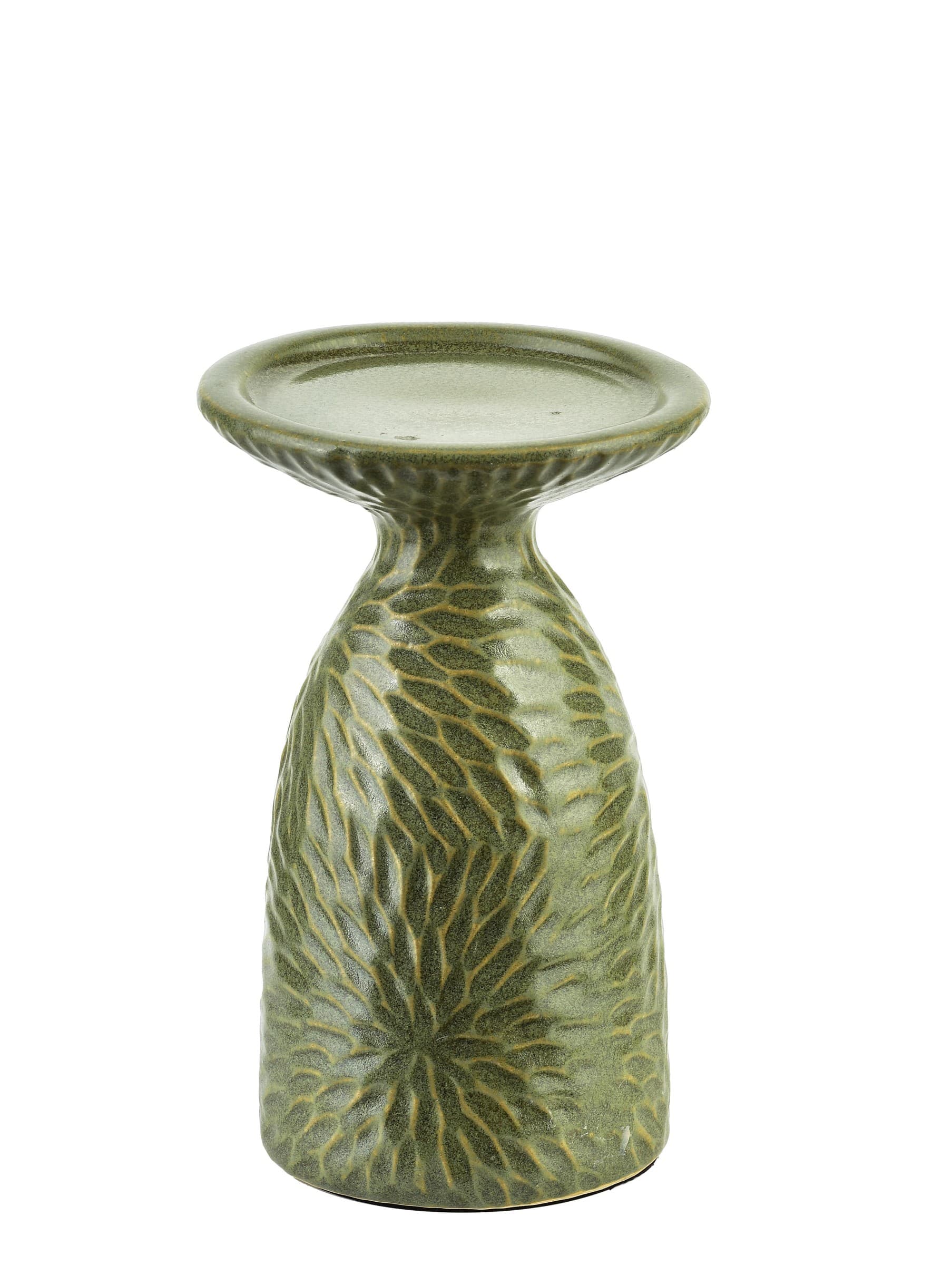Keramický svietnik YARINE GREEN 16,5 cm zelený