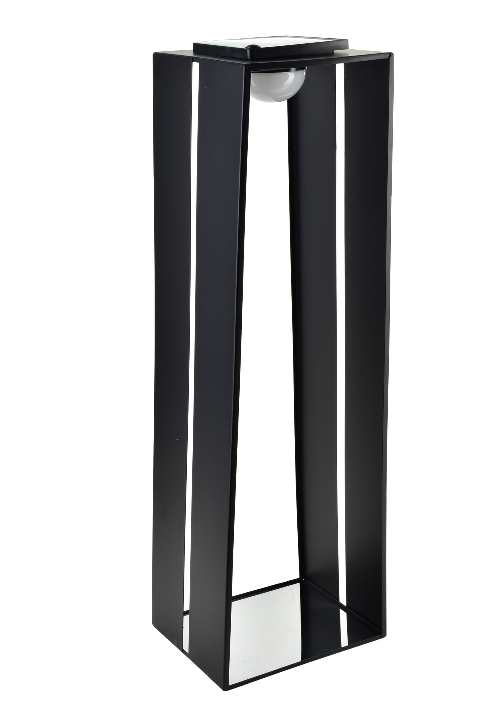 Solárny lampáš SOKKE III 70 cm čierny