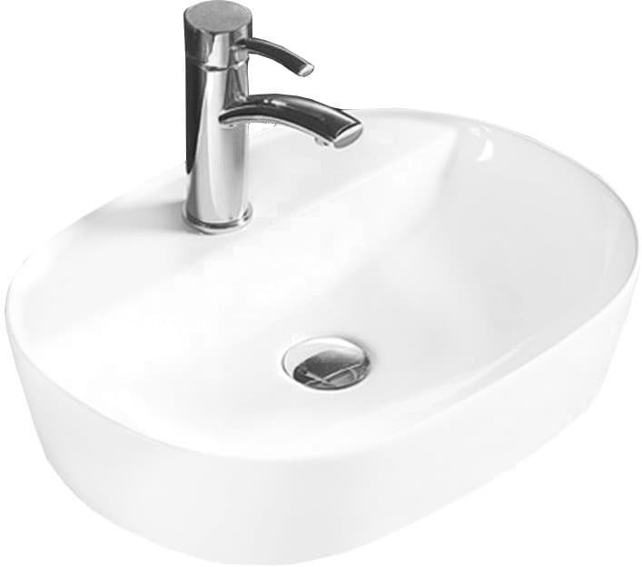 Keramické umývadlo na dosku MEXEN IRIS 50x38 cm biele