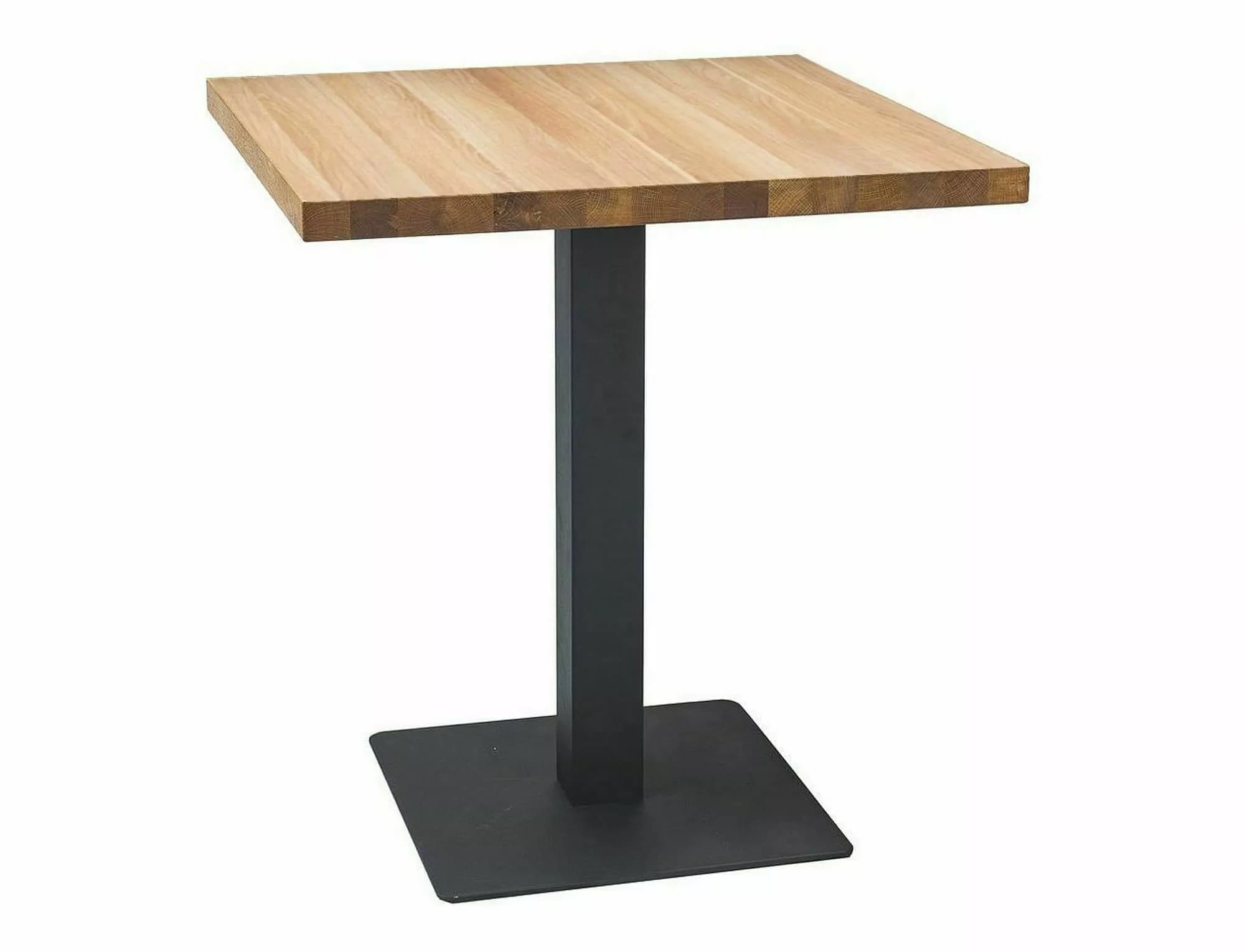 Jídelní stůl Puro 80 cm lamino dub přírodní/černý