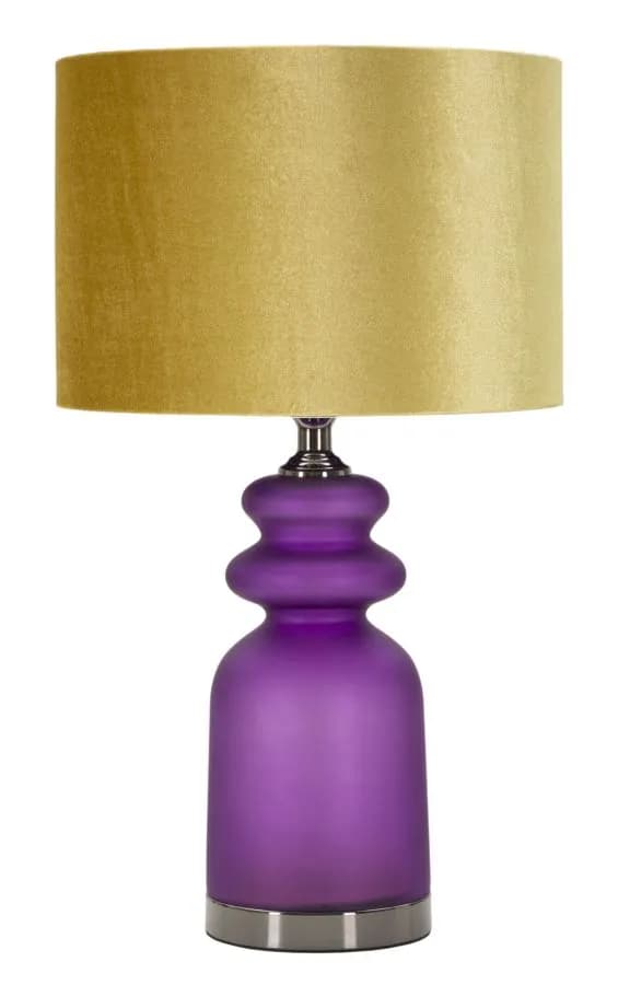 Stolná lampa Milva Two 57,5 cm zlatá-fialová