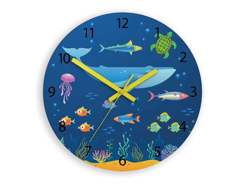 Detské nástenné hodiny Podmorský svet 30 cm viacfarebné