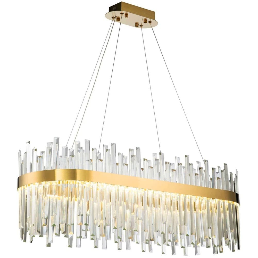 Závesný LED krištáľový luster APP1513-CP80 zlatý/neutrálna biela