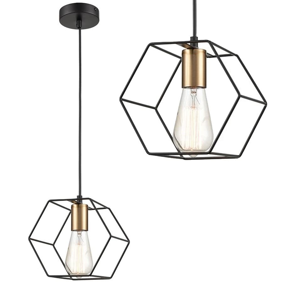 Závesná lampa La Belle XIII čierna/zlatá