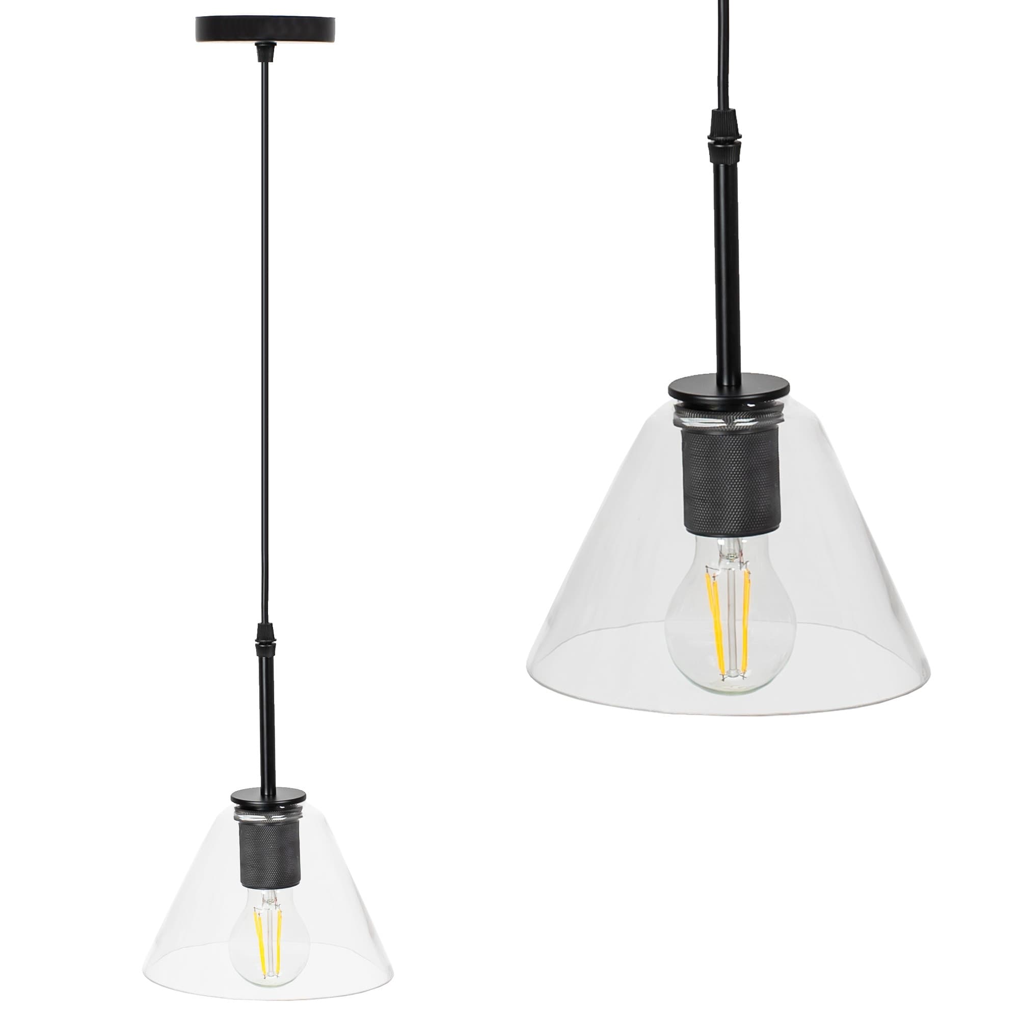 Závesná lampa La Belle XXI čierna