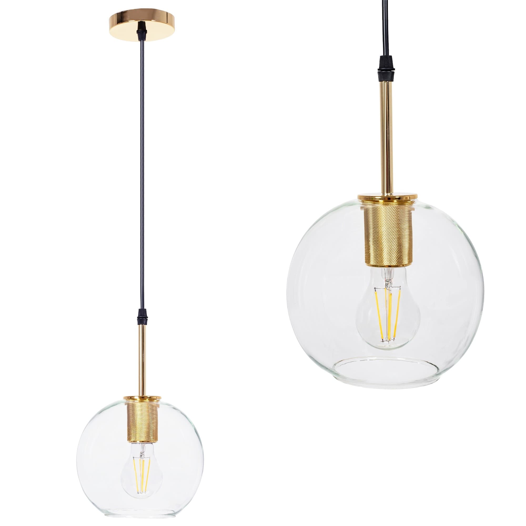 Závesná lampa La Belle XX zlatá