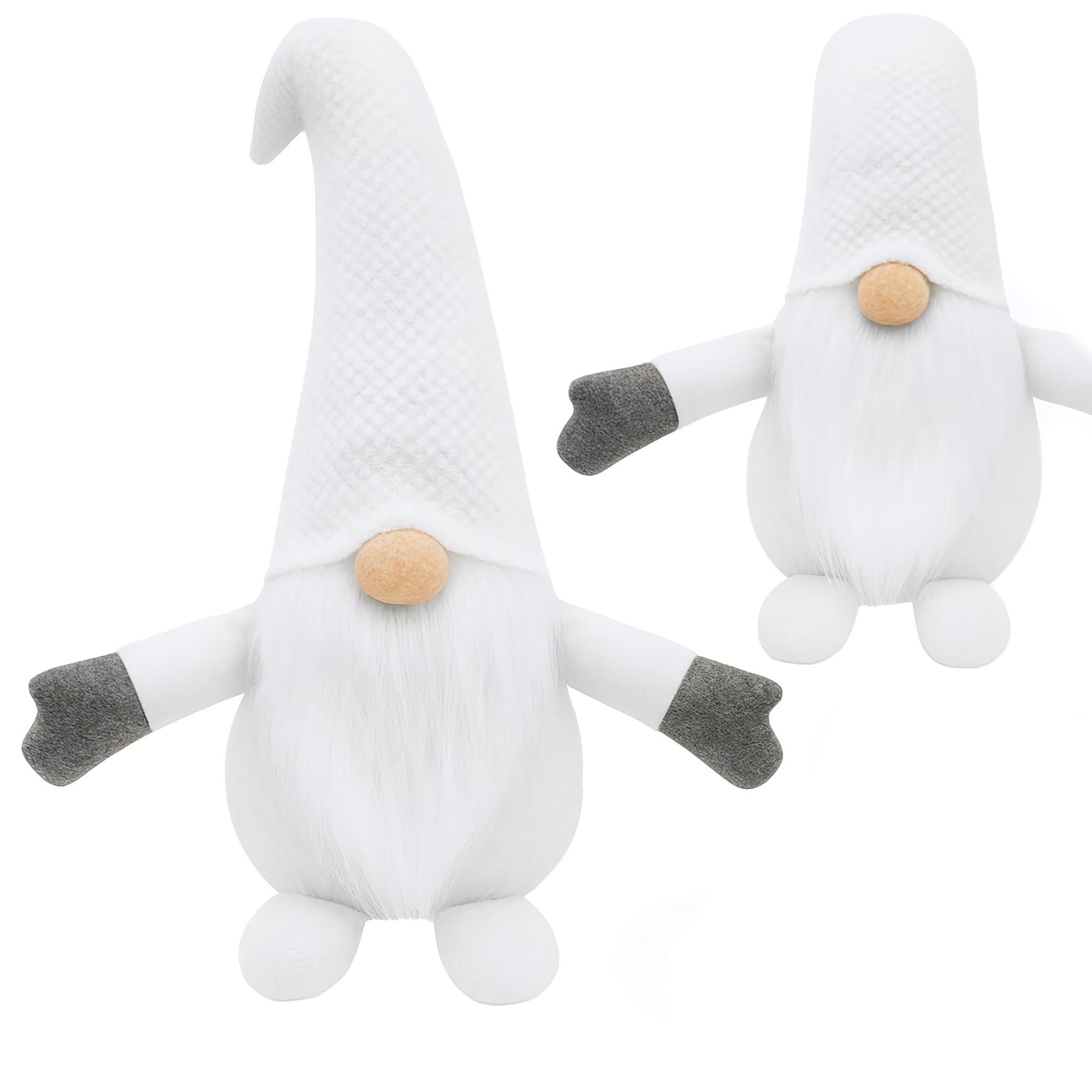 Vianočný škriatok ELF 045 - 35 cm biely