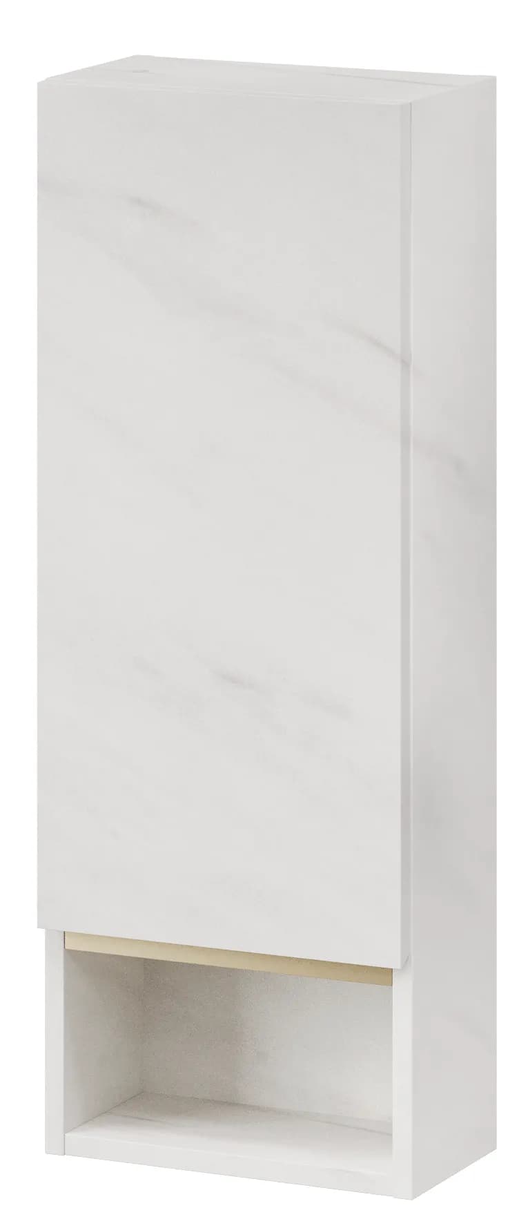 Závesná kúpeľňová skrinka Letto 05 30 cm biely mramor/zlatá