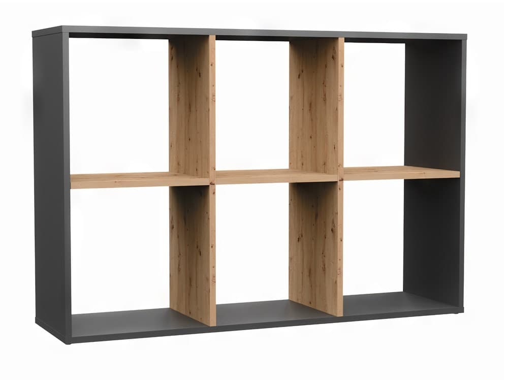 Regál MALAX 110 cm antracit/dub artisan