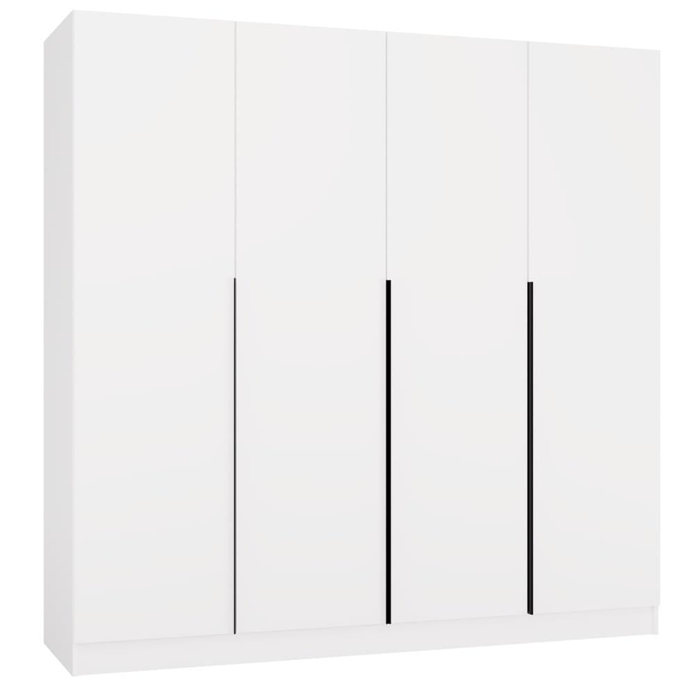 Šatníková skriňa Senso 4D 200 cm biela/čierna