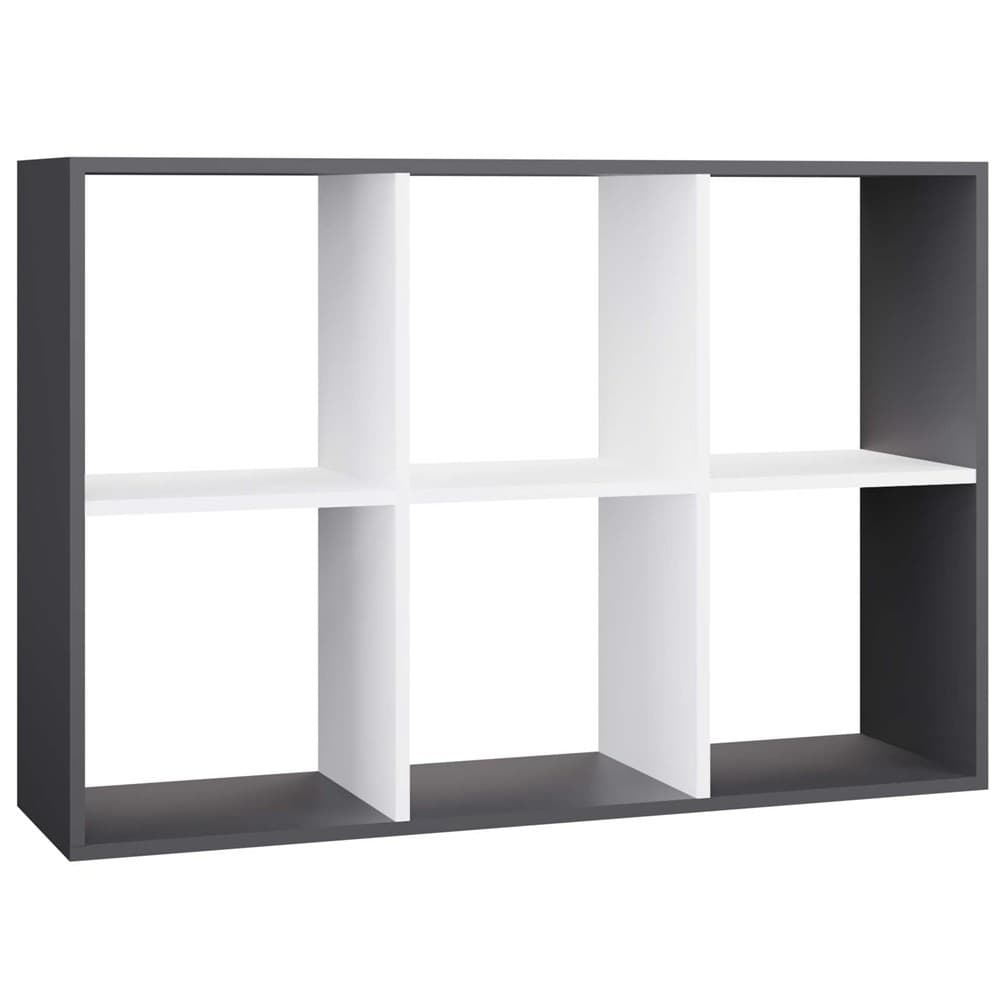 Regál Malax 2x3 110 cm antracit/biely