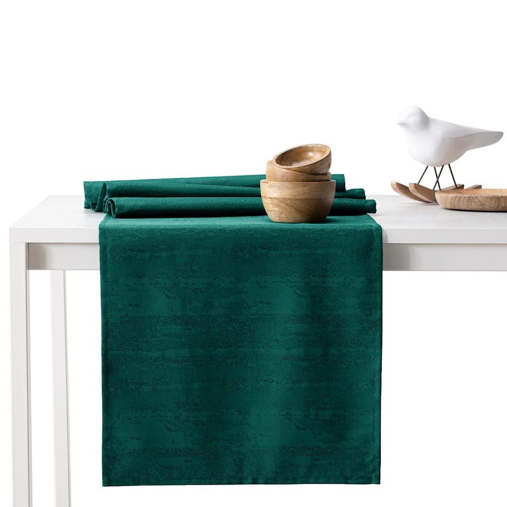 Behúň na stôl AmeliaHome VESTA 30x160 cm fľaškovo zelený