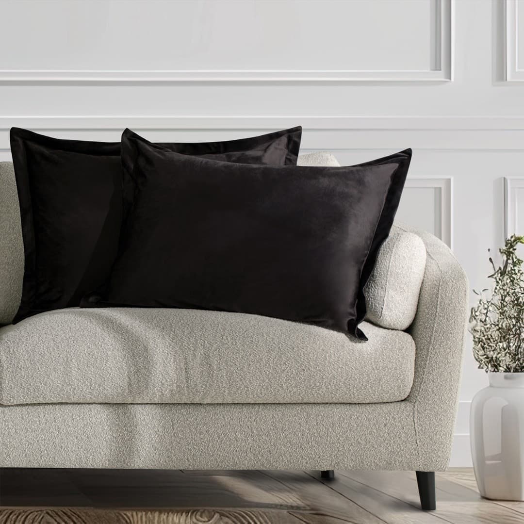 Obliečky na vankúše AmeliaHome Velvet Side Si čierne