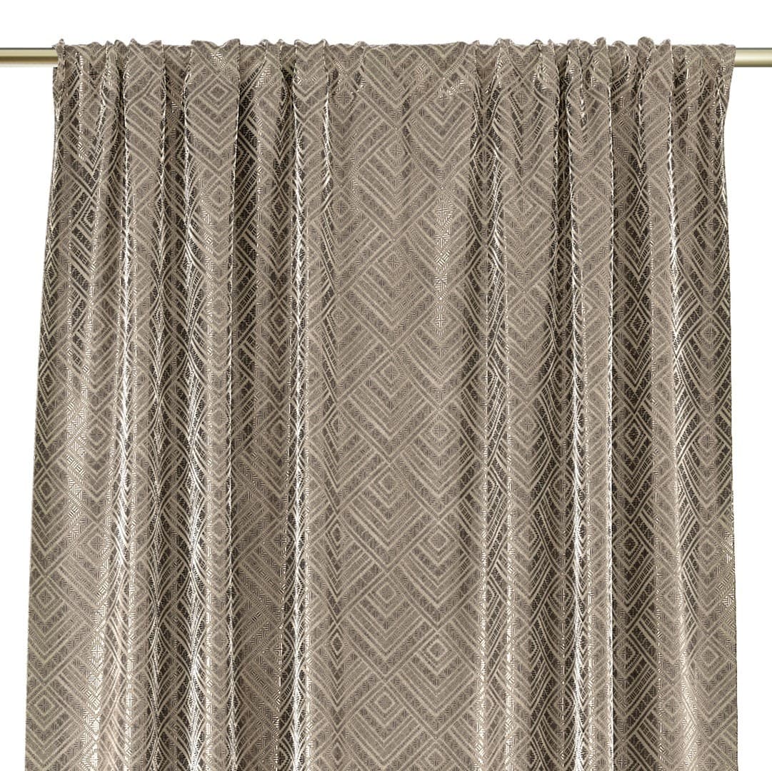 Záves AmeliaHome CASPE s multifunkčnou páskou 140x250 cm krémovo-zlatý