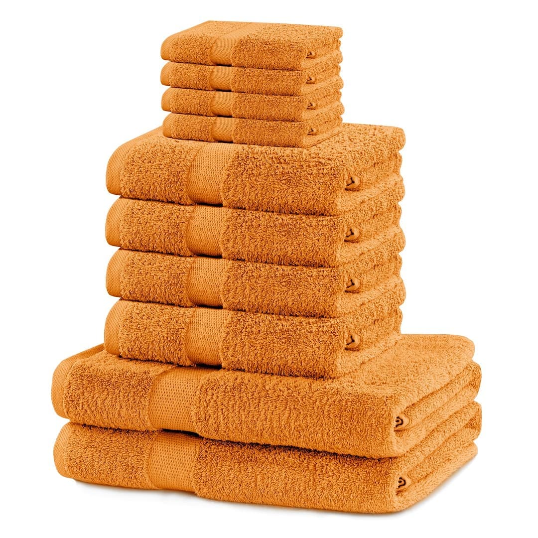 Súprava uterákov DecoKing Marina 2+4+4 ks oranžová