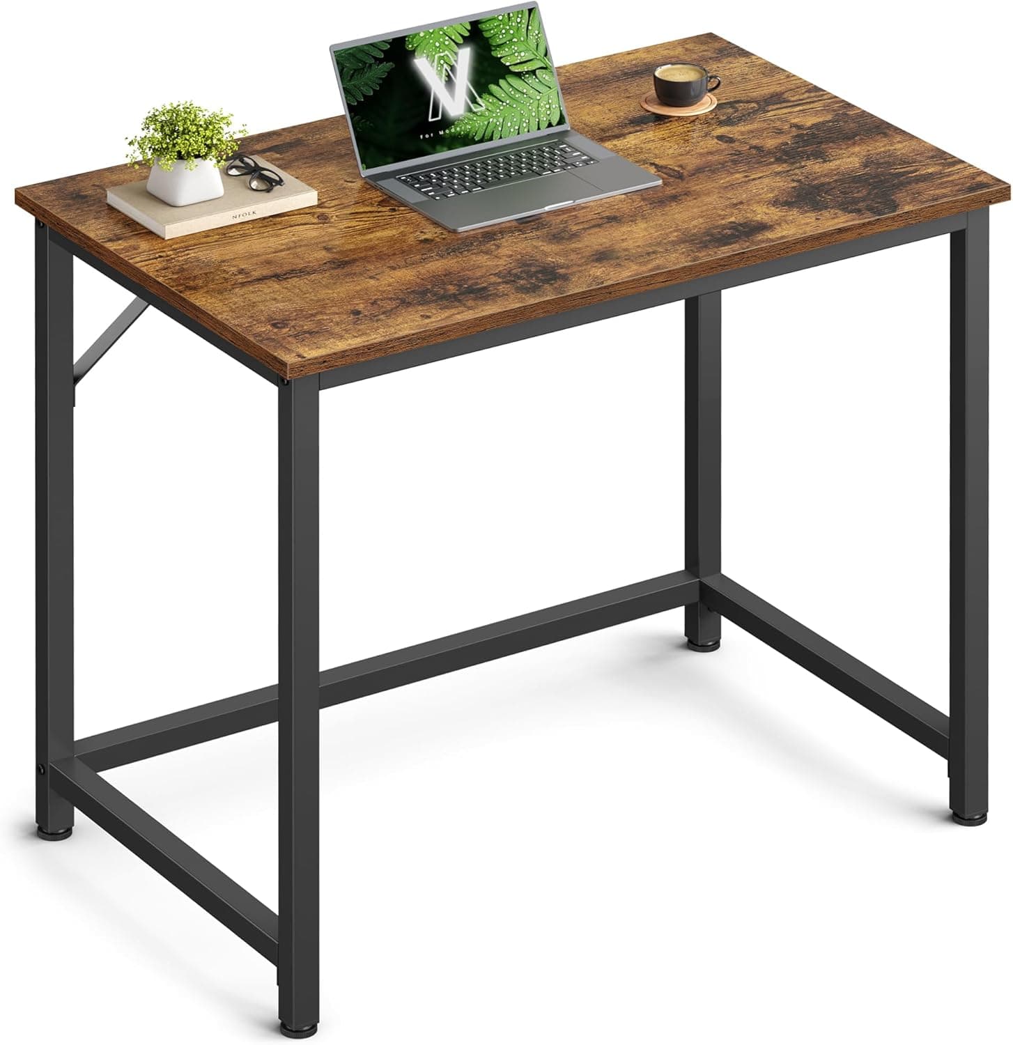 Písací stôl Vasagle Kolmo 80 cm čierny/tmavohnedý