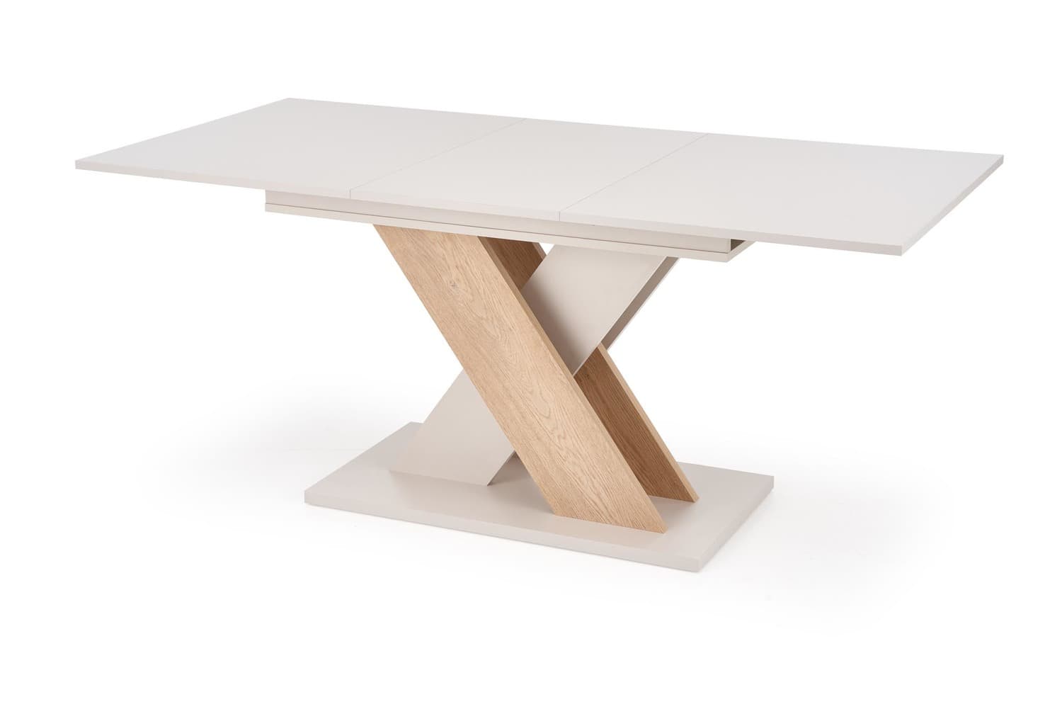 Rozkladací jedálenský stôl Xarelto 130/175 cm kašmír/dub cremona