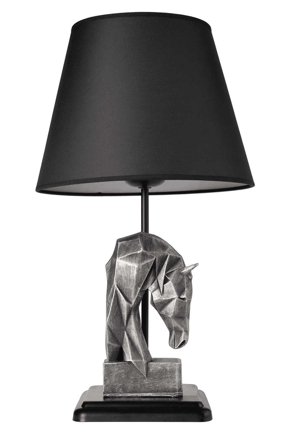 Stolová lampa Horses čierna/strieborná