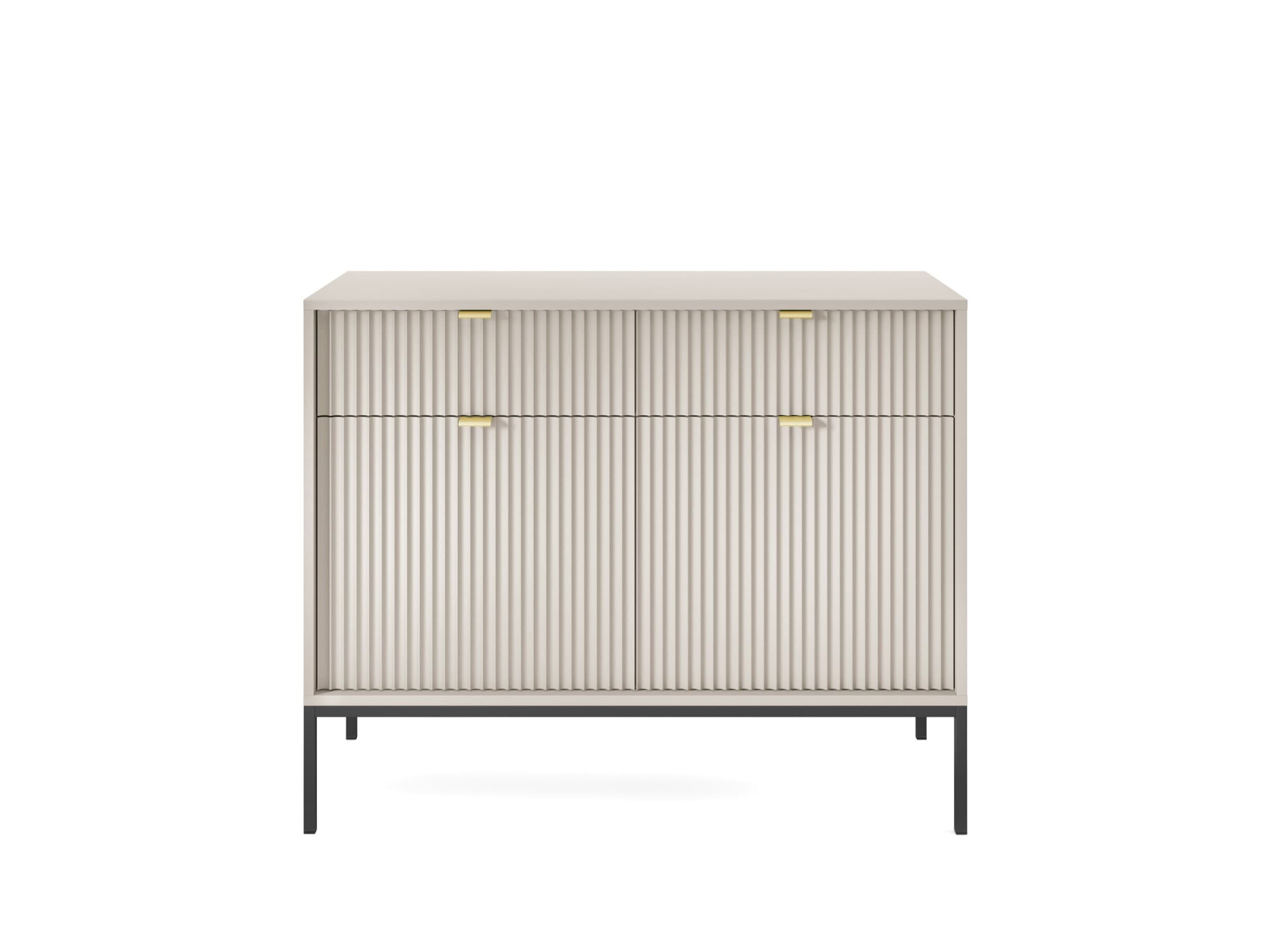 Komoda Nova 104 cm so zásuvkami kašmír/čierna