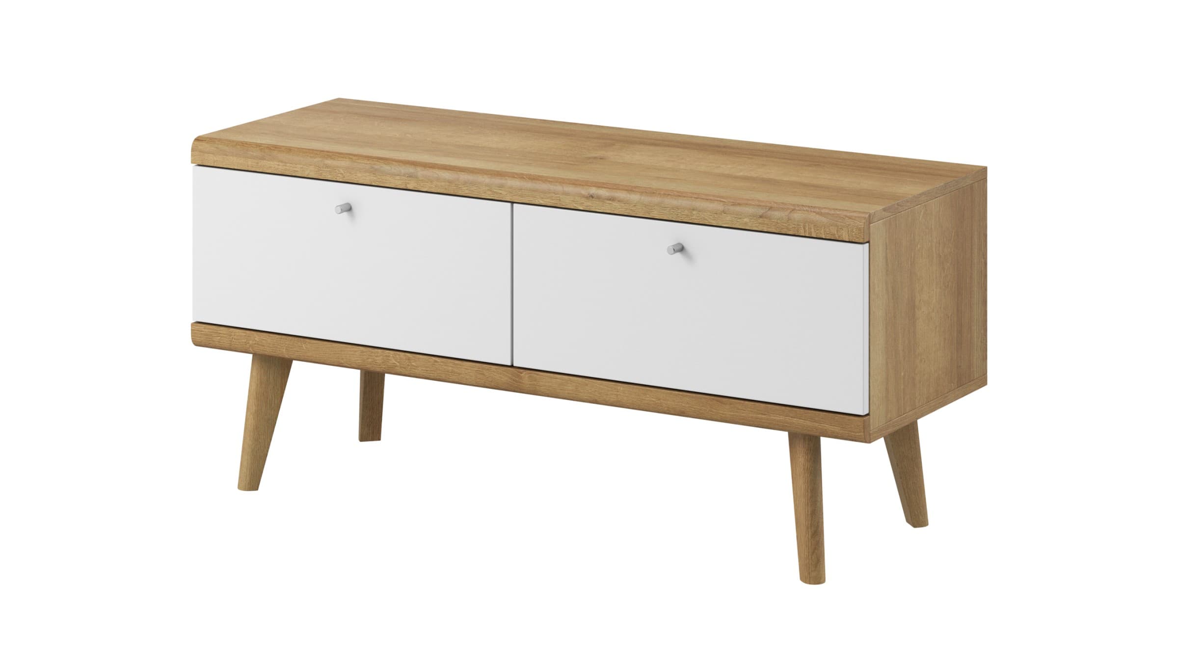 Televízny stolík Primo 107 cm dub Riviéra/biely