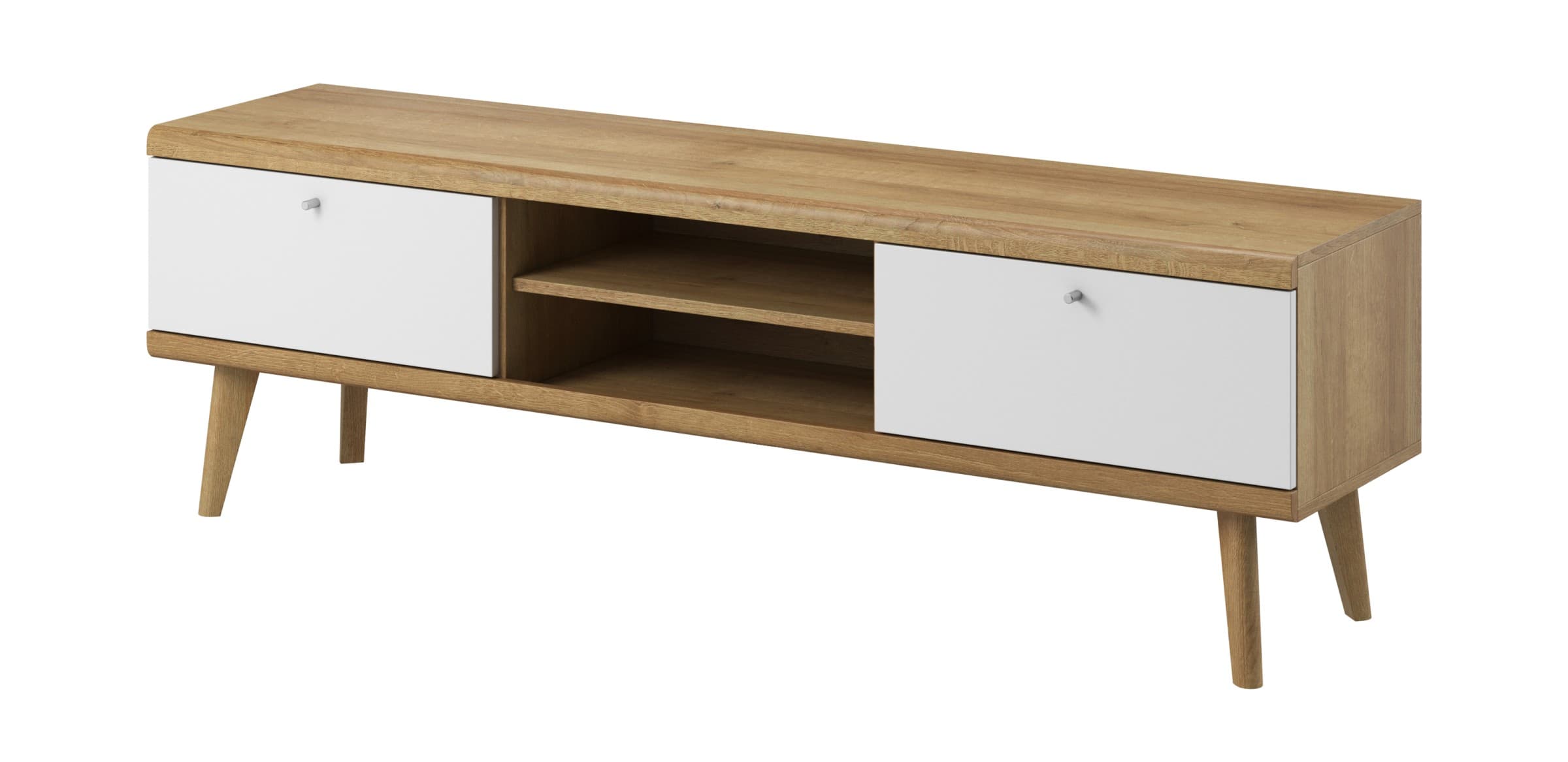 Televízny stolík Primo 160 cm dub Riviéra/biely
