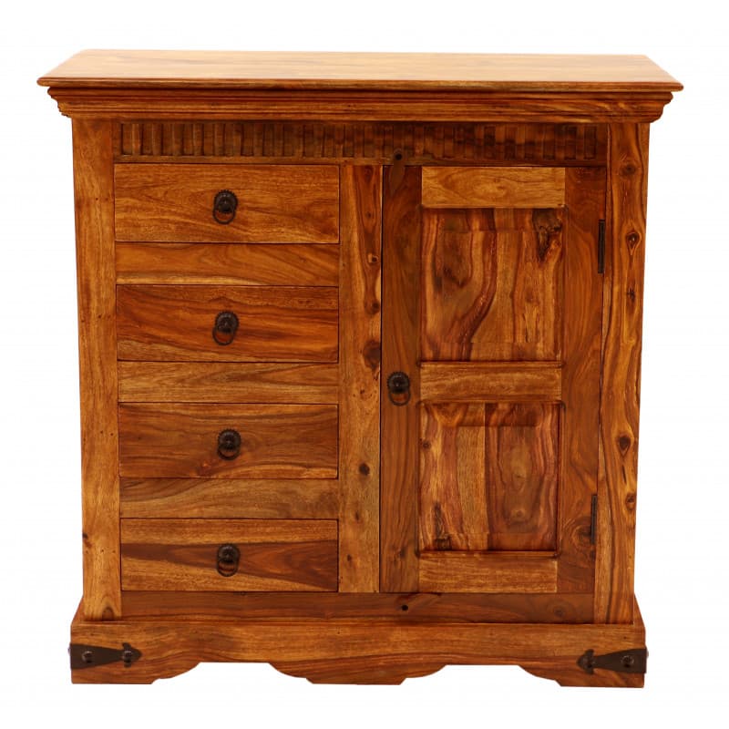 indickynabytok.sk - Komoda Jali s úložným priestorom 90x90x45 z indického masívu palisander