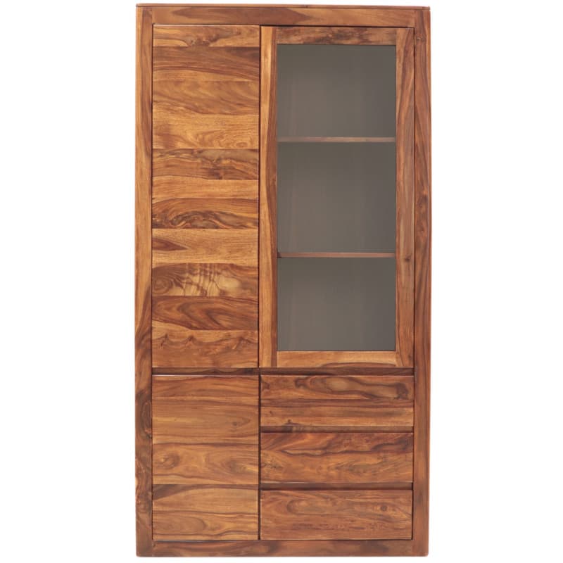 indickynabytok.sk - Vitrína Tina 100x190x45 indický masív palisander