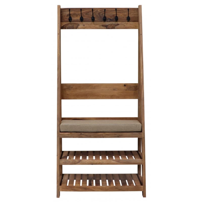 indickynabytok.sk - Vešiak Rami s 6 háčikmi 80x175x40 indický masív palisander