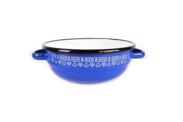 Kinekus Misa sedliacka 26 cm smaltovaná, dekor Čičmany