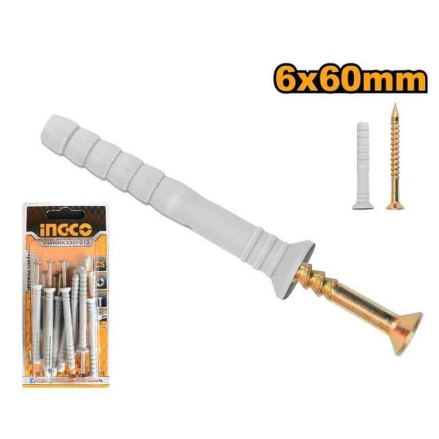 Kinekus Hmoždinka natĺkacia 6x60mm INGCO 15ks