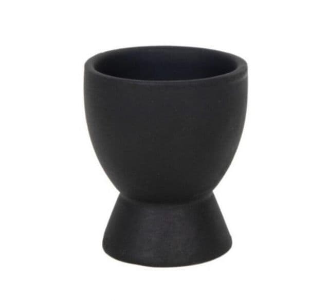 Kinekus Stojan na vajíčko čierny, 1ks, porcelán