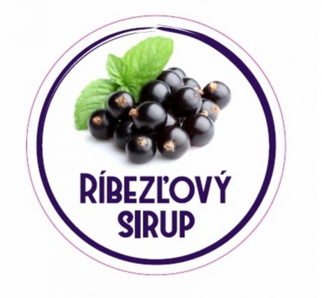 Kinekus Samolepka na fľašu RÍBEZĽOVÝ SIRUP domáci 12 ks etikiet