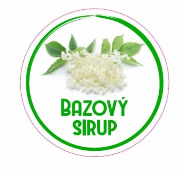 Kinekus Samolepka na fľašu BAZOVÝ SIRUP domáci 12 ks etikiet