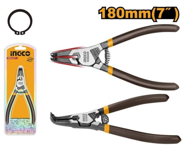 Kinekus Kliešte na segerkové krúžky 180mm vonkajšie zahnuté INGCO