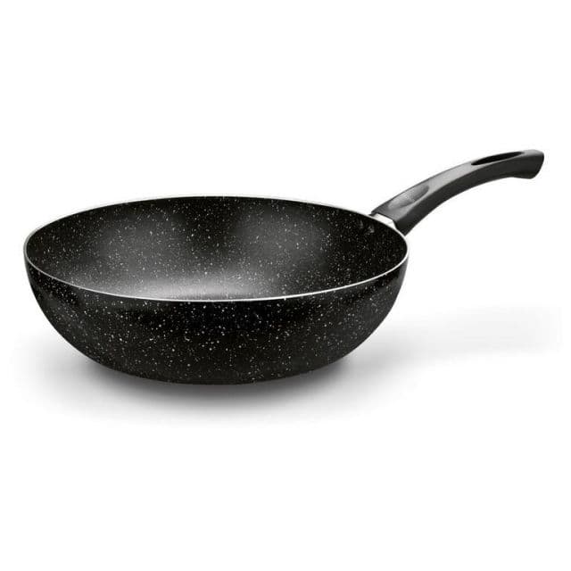 Kinekus Panvica WOK MARMARA čierna 30x8,5cm, nepriľnavá