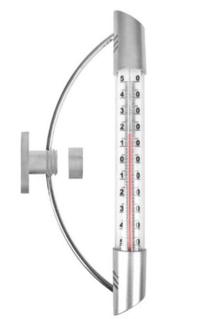 Kinekus Teplomer vonkajší okenný strieborný 23cm