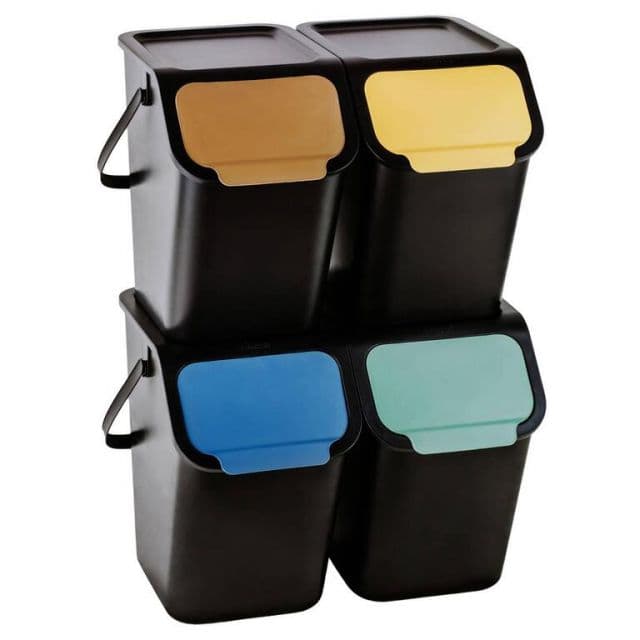 Kinekus Koš plastový na separovaný odpad, 4x25L, BINI