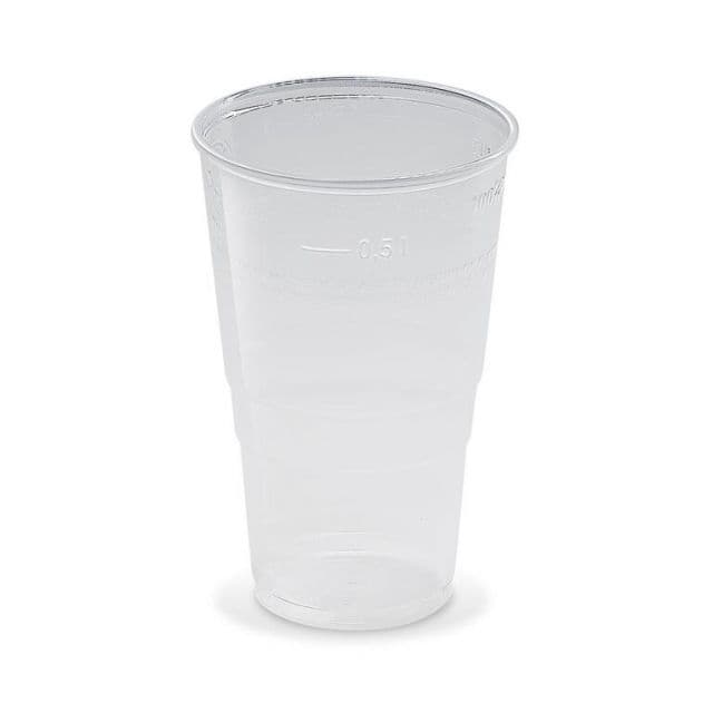 Kinekus Pohár priehľadný, plastový, 0,5l, priemer 95mm, 50ks
